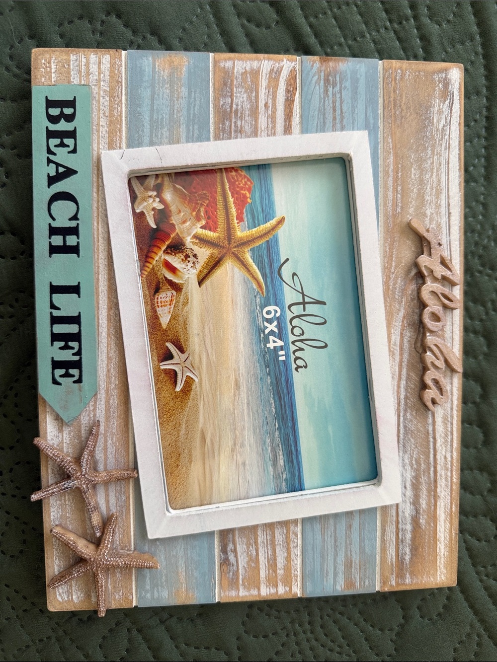 Beach Life Frame - Blue, White, Tan, Brown
